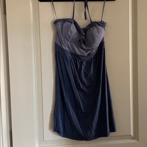 Two toned blue dress with Halter straps